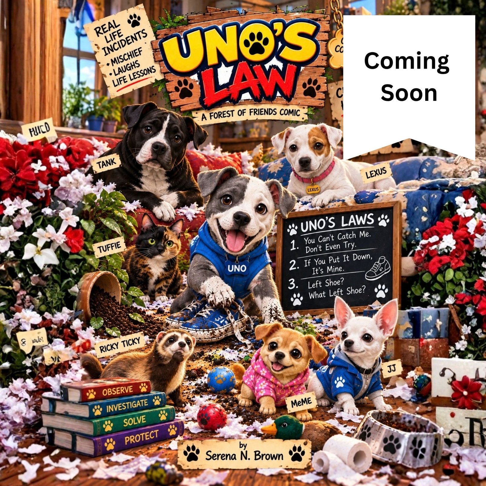 Uno’s Law official Forest of Friends comic book cover, coming soon