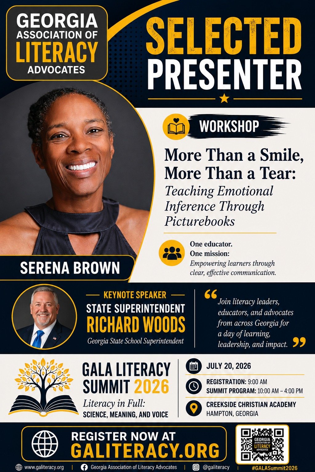 Serena Brown selected presenter for the 2026 GALA Literacy Summit
